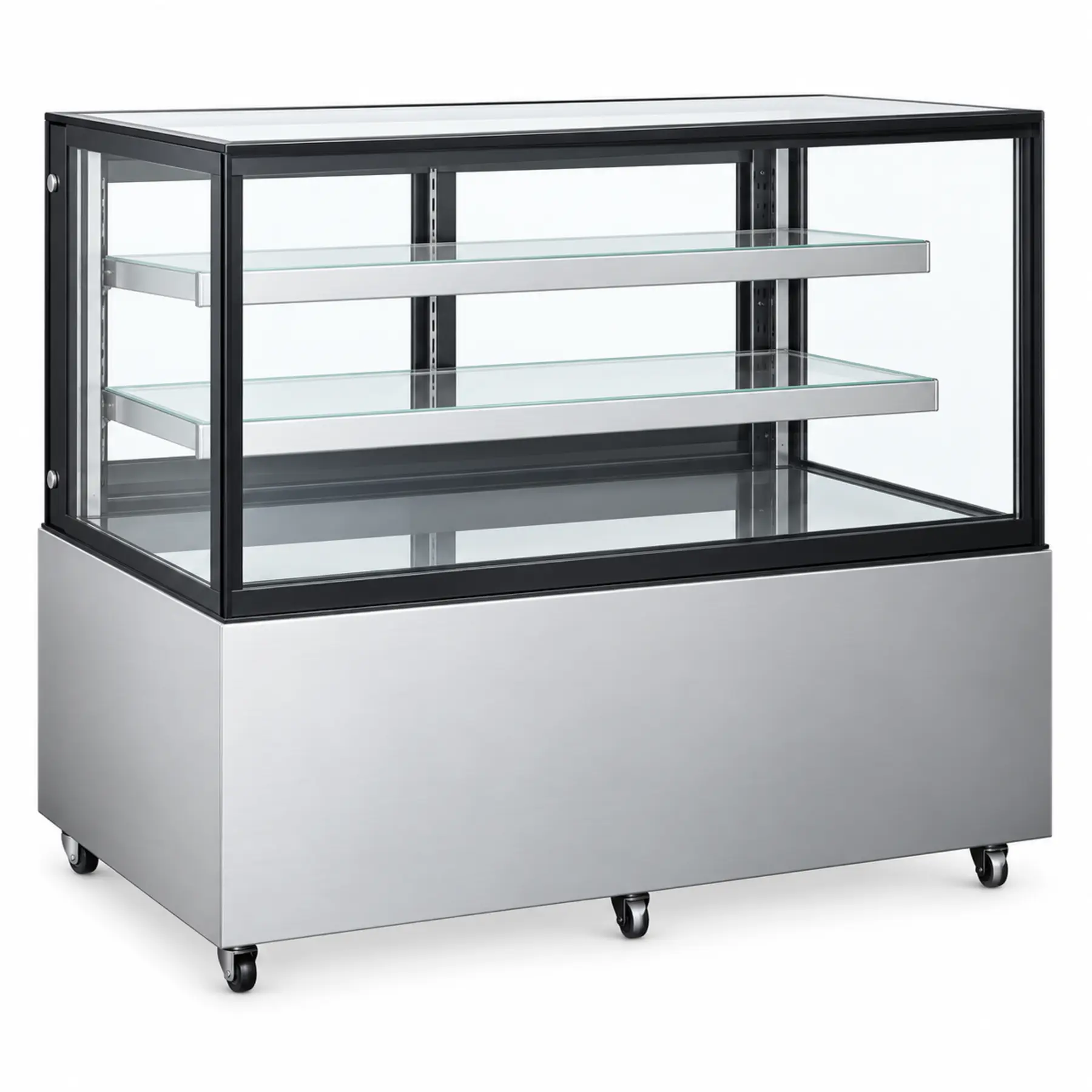 Vitrina exhibidora rectangular de piso