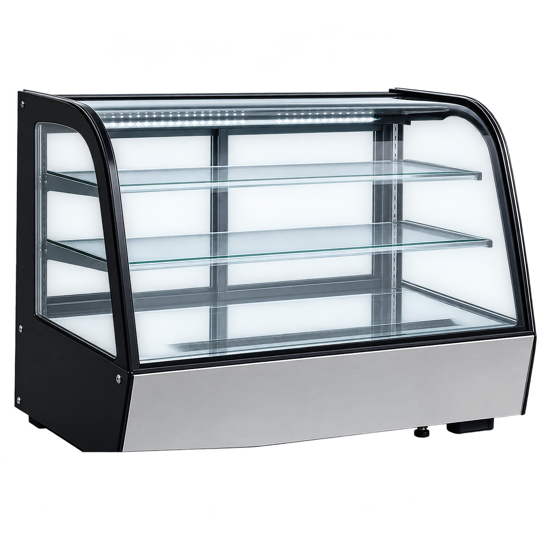 Vitrina refrigerada curva